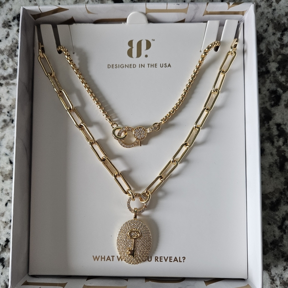 Bomb Party Jewelry - BP 2025 Luxe Layers Gold Key Necklace